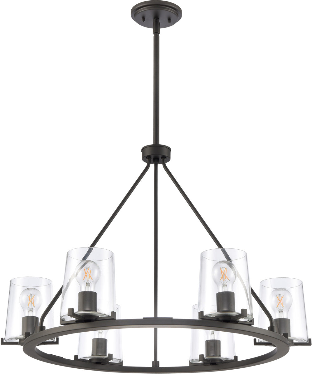 Votisse 30'' Wide 6-Light Chandelier - Matte Black