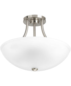 Gather 2-Light 12-7/8" Semi-Flush Convertible Brushed Nickel