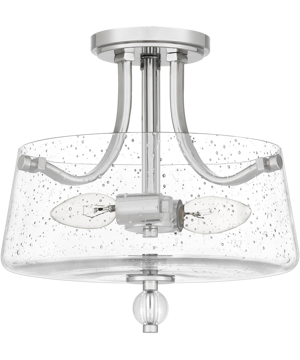 Hollister 2-light Semi Flush Mount Polished Nickel