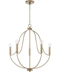 Madison 5-Light Chandelier Aged Brass