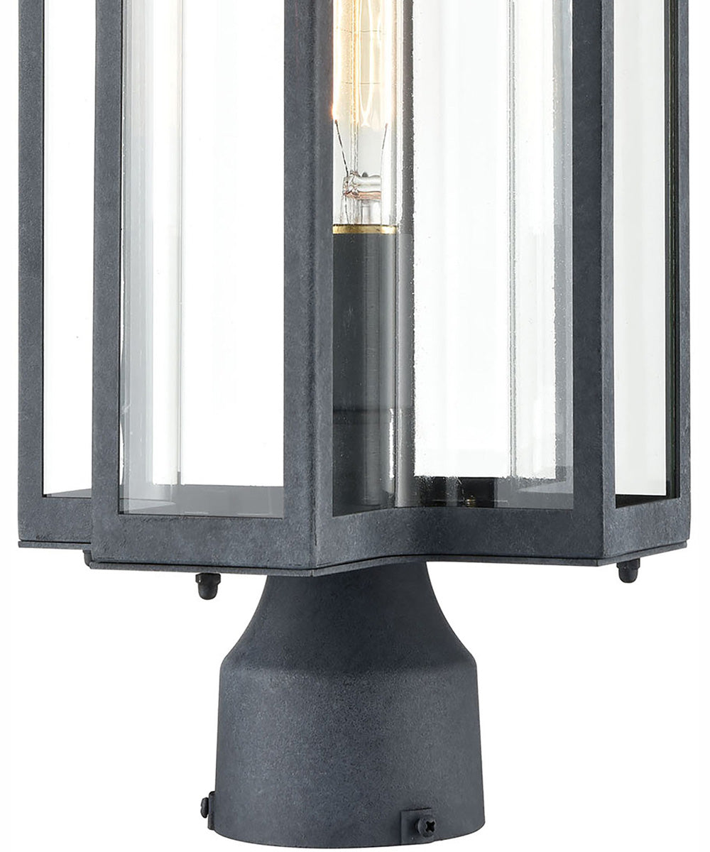 Bianca 15'' High 1-Light Outdoor Post-Light - Aged Zinc