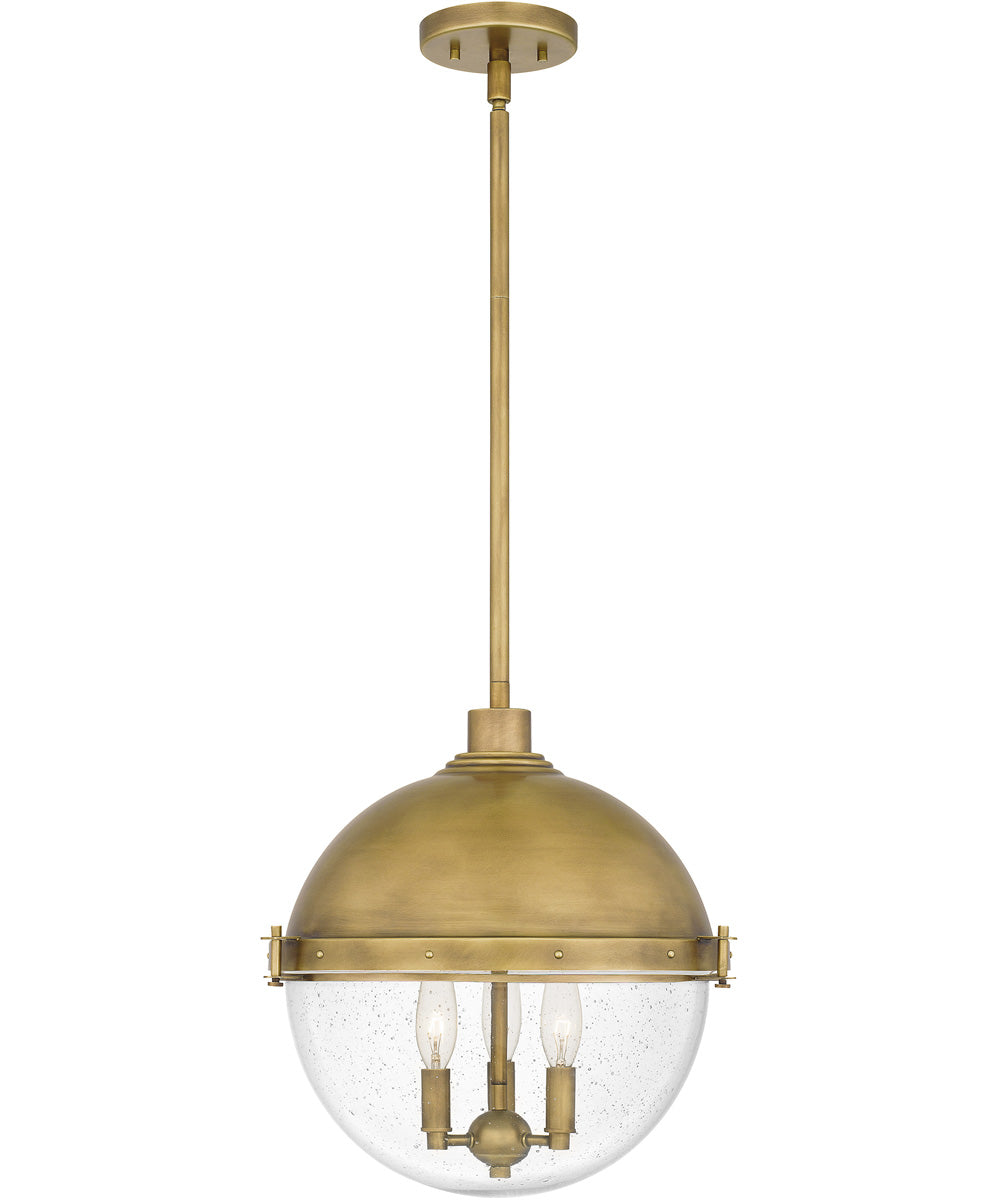 Perrine 3-light Pendant Weathered Brass