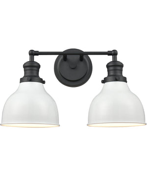 Haralson 2-Light vanity-Light  Charcoal / Enamel White