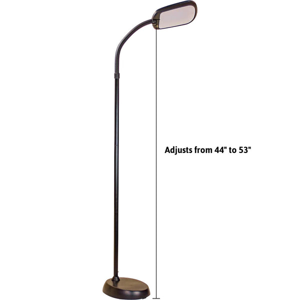 Hastings Home Natural Daylight LED Floor Lamp 60-in Black Arc