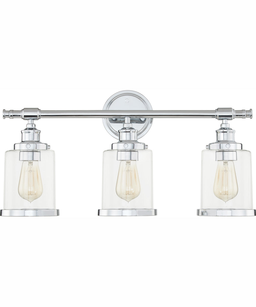 Dixie Large 3-light Bath Light Polished Chrome