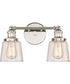 Union Medium 2-light Bath Light Polished Nickel