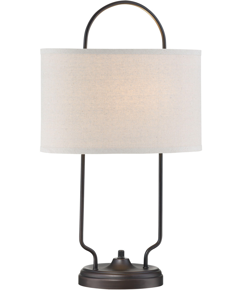 Baldwin 1-Light Table Lamp Dark Bronze/Linen Fabric Shade