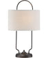 Baldwin 1-Light Table Lamp Dark Bronze/Linen Fabric Shade