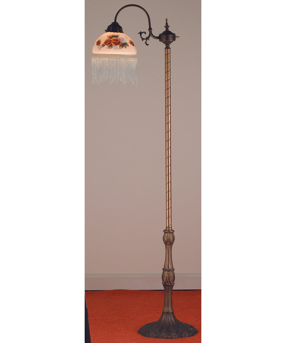 60"H Roussillon Rose Bouquet Bridge Arm Floor Lamp