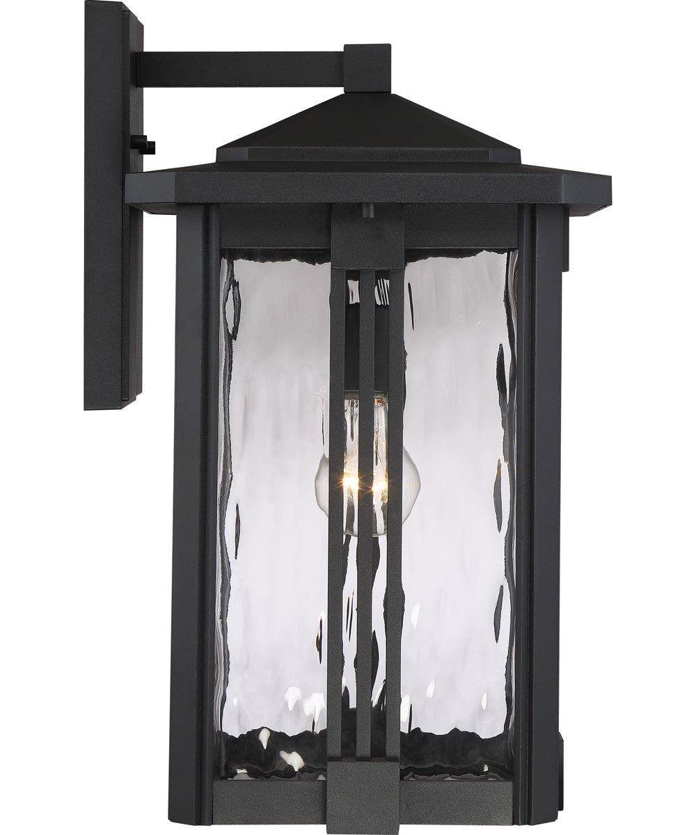 Everglade Large 1-light Outdoor Wall Light Earth Black