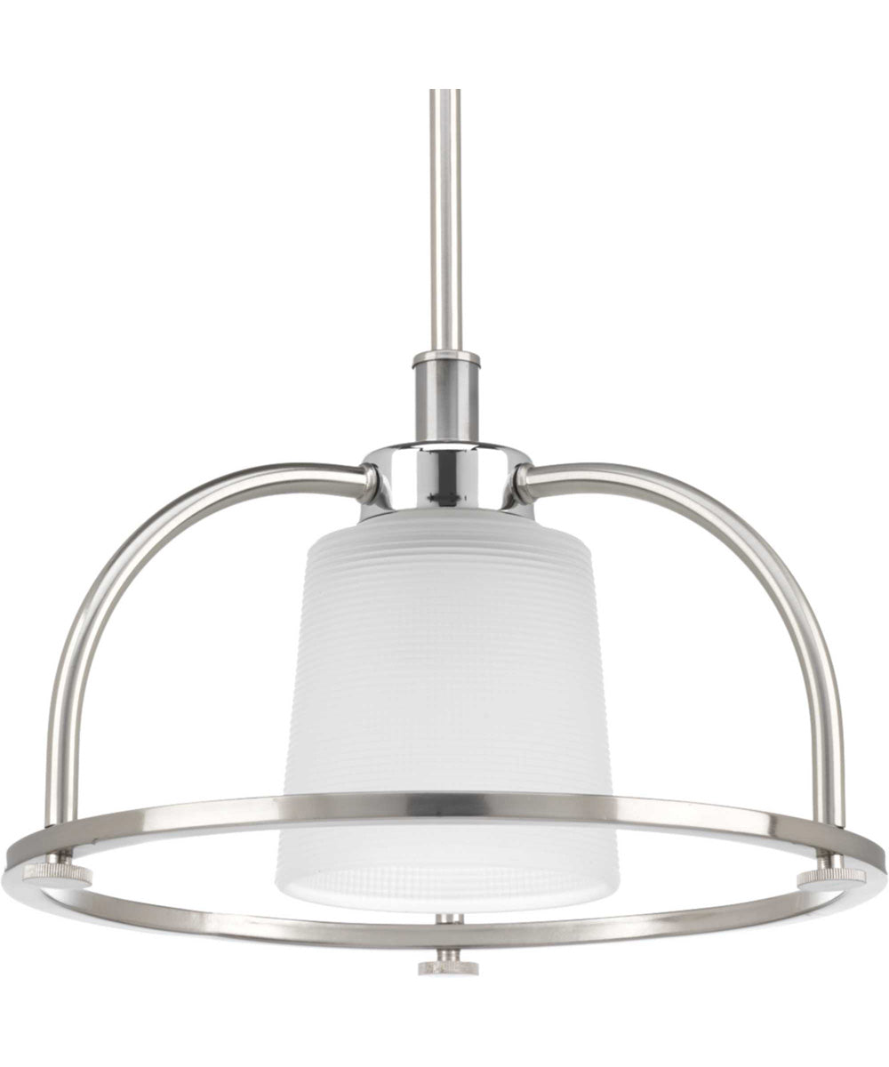 West Village 13-1/2" 1-Light Semi-Flush Convertible Brushed Nickel