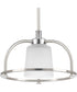 West Village 13-1/2" 1-Light Semi-Flush Convertible Brushed Nickel