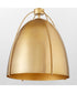 1-light Pendant Aged Brass