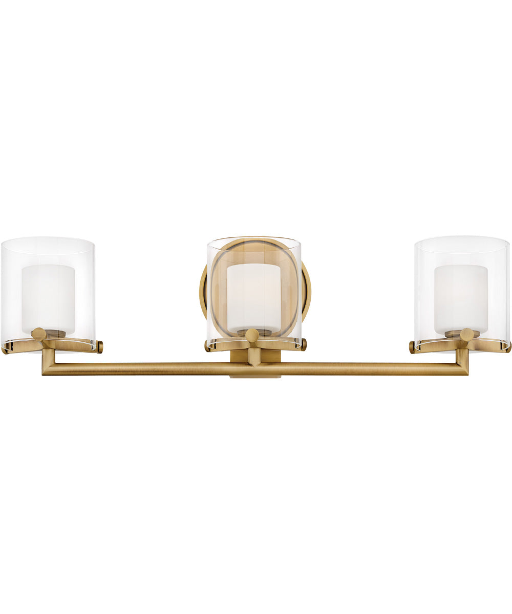 Rixon 3-Light Vanity in Heritage Brass