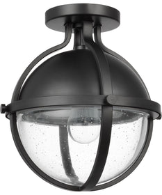 Lincoln 1-Light Close-to-Ceiling Matte Black