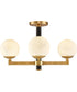 Gillian 24'' Wide 4-Light Semi Flush Mount - Natural Brass/Matte Black