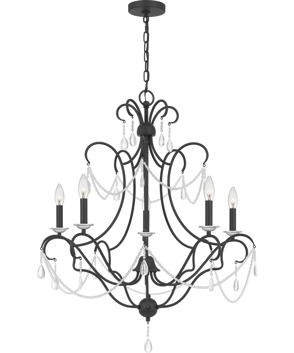 Bray 5-light Chandelier Earth Black