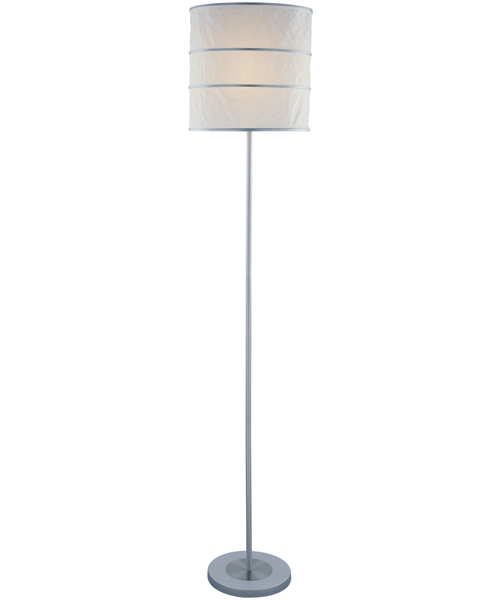 Sedlar 1-Light Floor Lamp Ps/Silver W/White Paper Shade