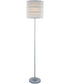 Sedlar 1-Light Floor Lamp Ps/Silver W/White Paper Shade