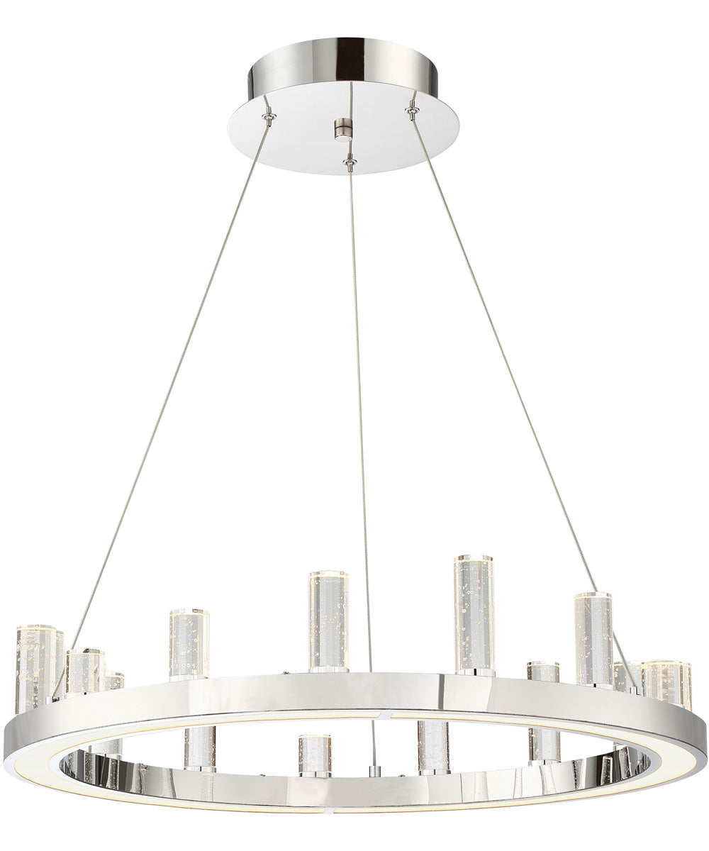 Elina 1-Light Led Pendant Chrome/Crystal Deco.