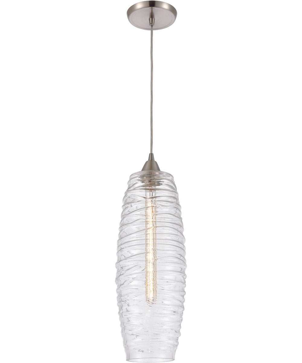 Liz 6'' Wide 1-Light Mini Pendant - Satin Nickel