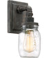 Squire Small 1-light Wall Sconce Rustic Black