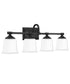 Nicholas Extra Large 4-light Bath Light Earth Black