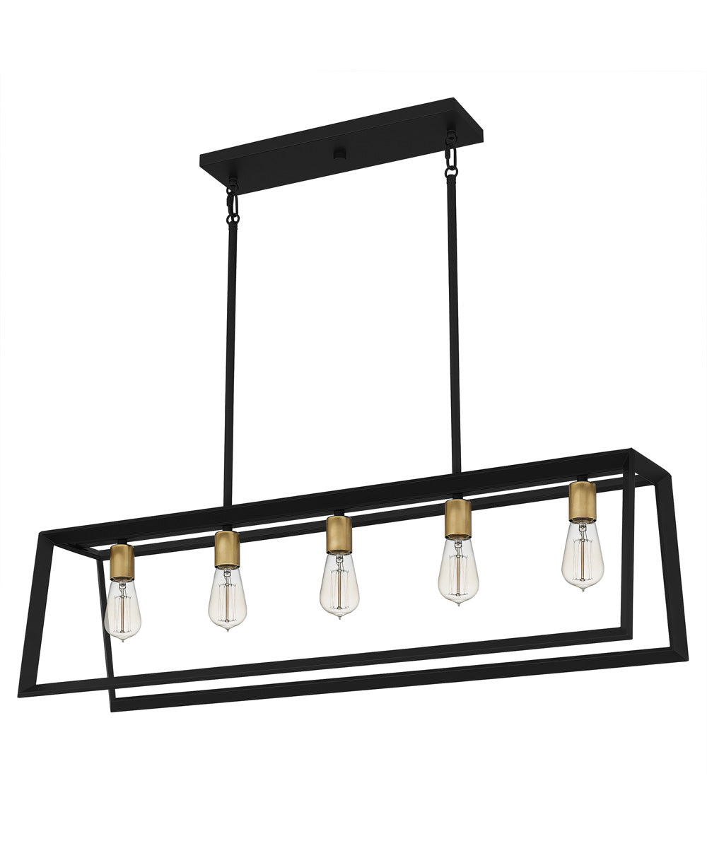 Tilly 5-light Island Light Matte Black