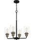 Cox 4-light Chandelier Matte Black