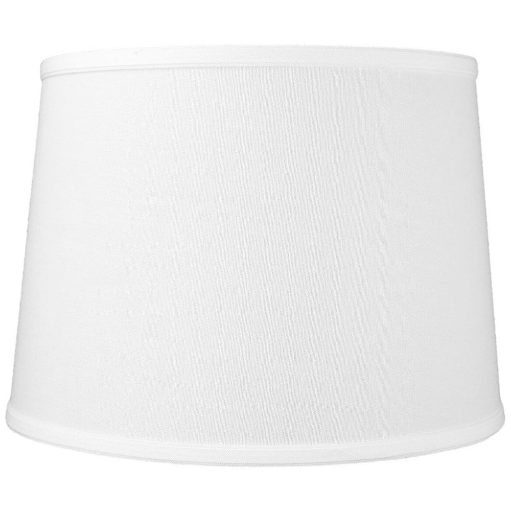 HomeConcept White Linen Drum Lampshade 121410DRWH