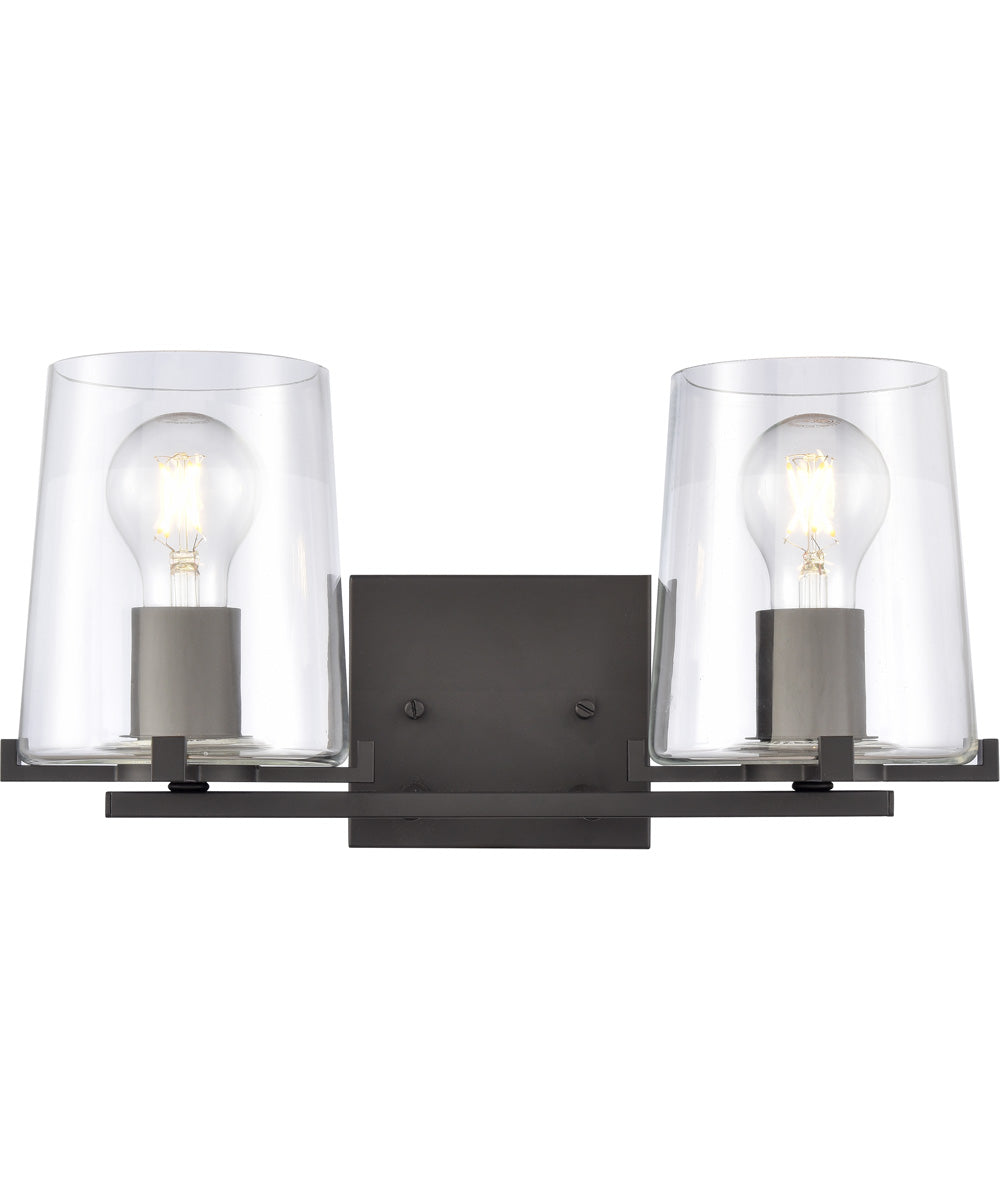 Votisse 15'' Wide 2-Light Vanity-Light - Matte Black