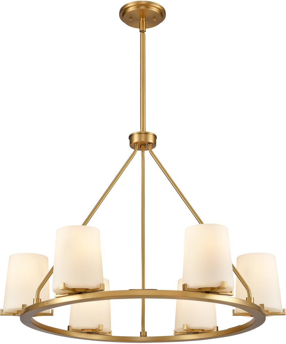 Votisse 30'' Wide 6-Light Chandelier -Lacquered Brass