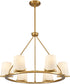 Votisse 30'' Wide 6-Light Chandelier -Lacquered Brass