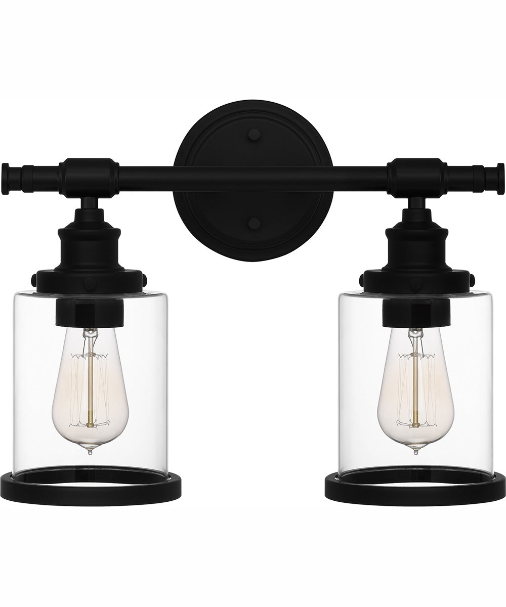 Dixie Medium 2-light Bath Light Matte Black