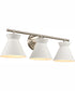 Forme 25'' Wide 3-Light Vanity-Light - White/Brushed Nickel