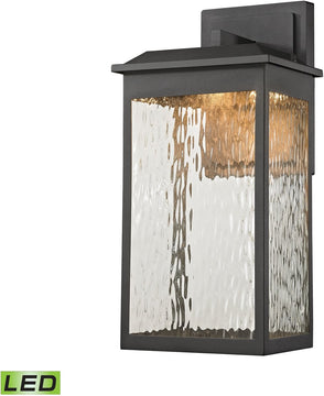 17"H Newcastle LED Outdoor Wall Sconce Matte Black