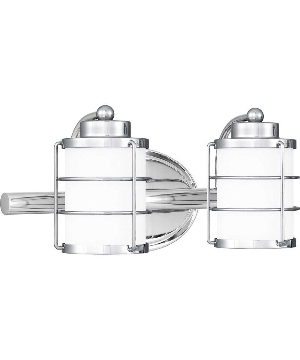 Hazlett Medium 2-light Bath Light Polished Chrome