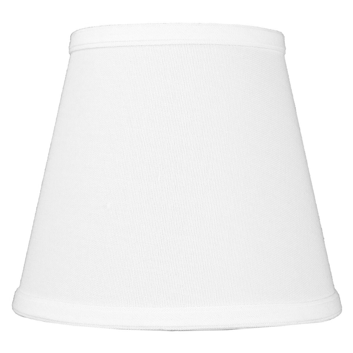 5x8x7 Empire Hardback White Linen Edison Clip-On Lampshade