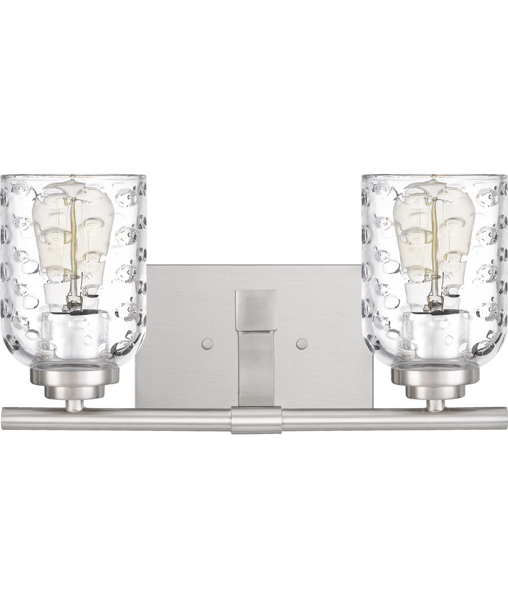 Cristal Medium 2-light Bath Light Brushed Nickel