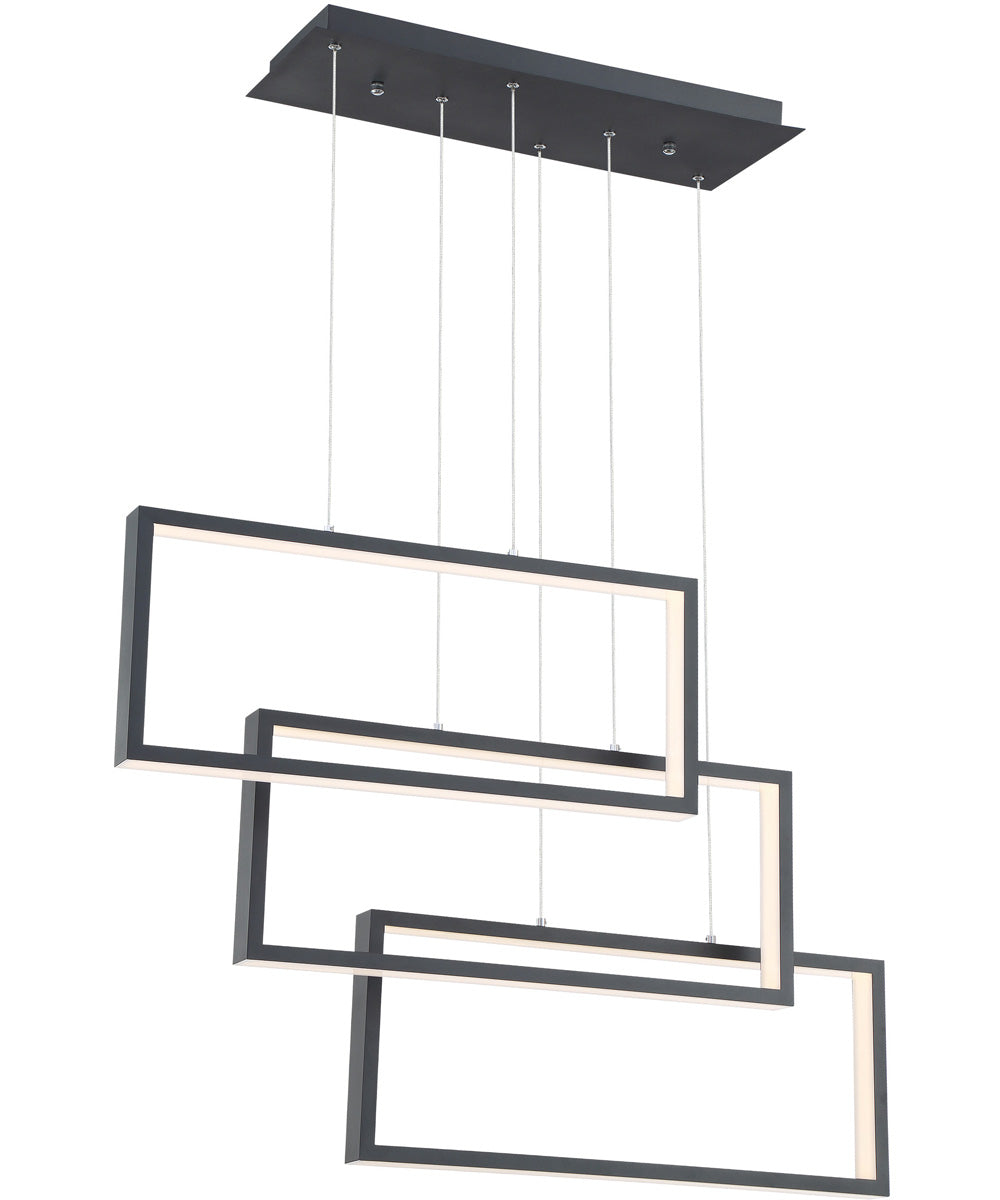 Pankler 3-Light Led Pendant Black