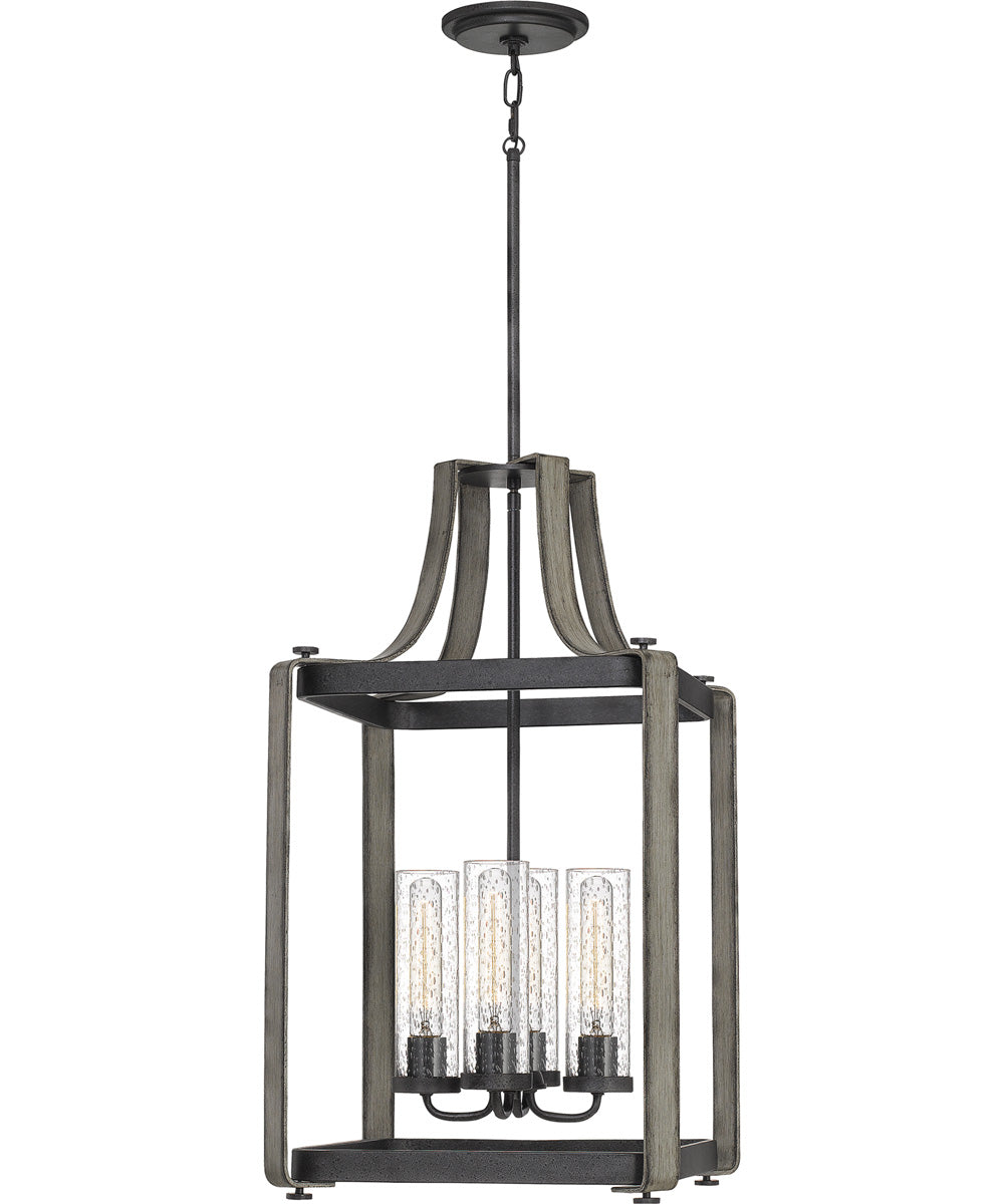 Rowling 4-light Pendant Weathered White Maple