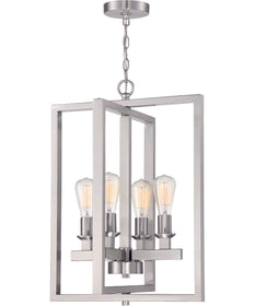 Chicago 4-Light Foyer Brushed Polished Nickel