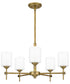 Aria 5-light Chandelier Weathered Brass