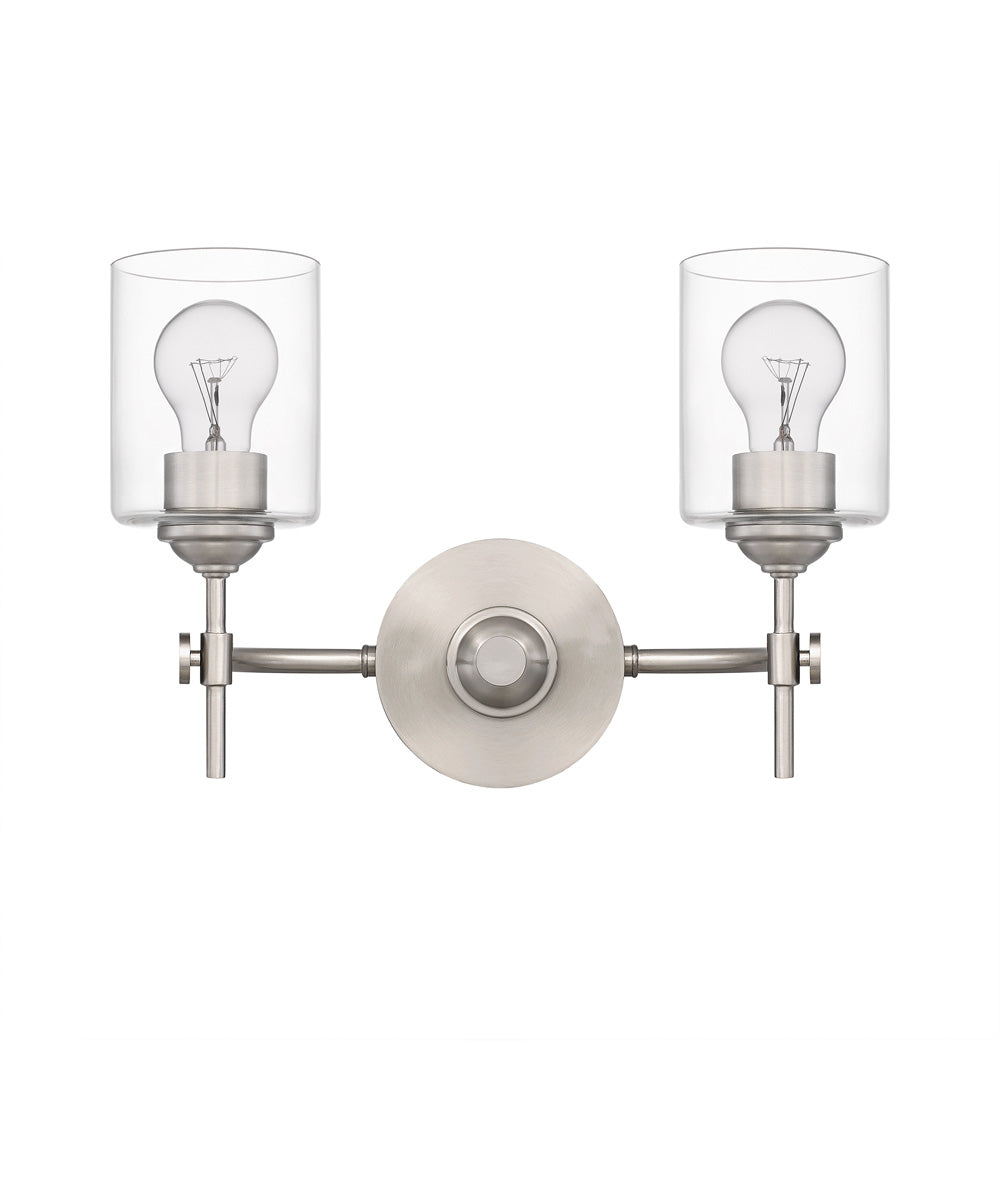 Aria Medium 2-light Bath Light Brushed Nickel