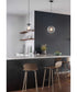 Atwell 10-inch Clear Glass Globe Medium Hanging Pendant Light Matte Black