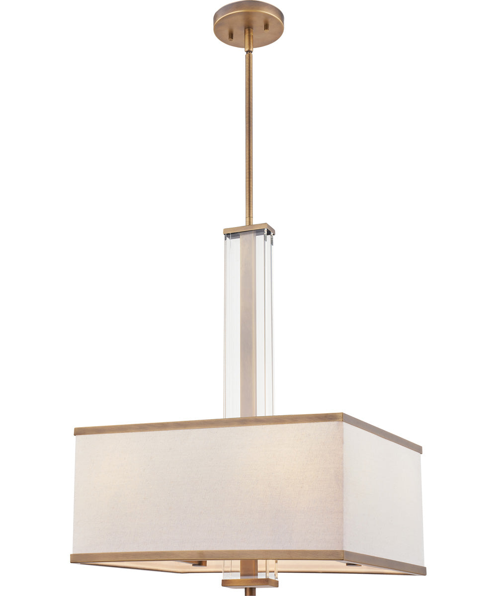 Callum 4-light Pendant Weathered Brass