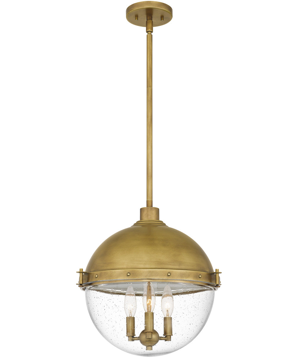 Perrine 3-light Pendant Weathered Brass