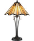 Florence 2-Light Table Lamp Dark Bronze/Tiffany Shade