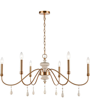 French Connection Chandelier - Aged Brass