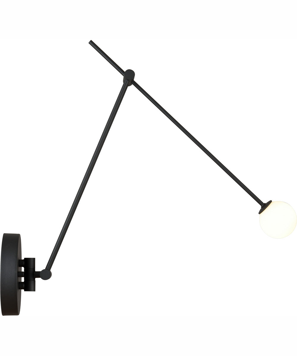 Roxbury 18'' High 1-Light Integrated LED Swingarm Sconce - Charcoal Black